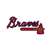 Atlanta Braves Laser Cut Logo Steel Magnet-Primary Logo    