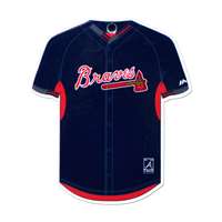 Atlanta Braves Laser Cut Logo Steel Magnet-BP Jersey    