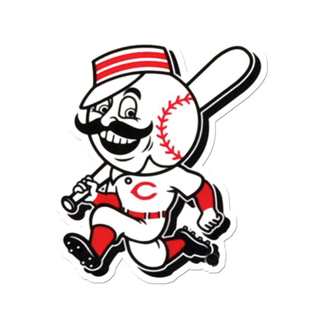 Cincinnati Reds Laser Cut Logo Steel Magnet-Running Red Legs