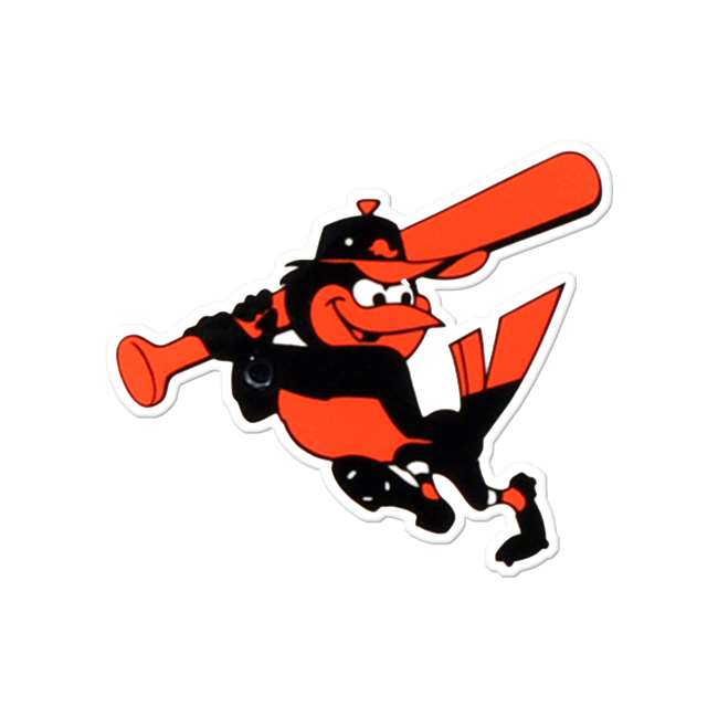 Baltimore Orioles Laser Cut Logo Steel Magnet-Swinging Bird