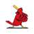 St Louis Cardinals Laser Cut Logo Steel Magnet-Slugger Bird    