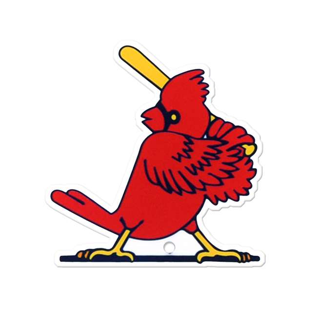 St Louis Cardinals Laser Cut Logo Steel Magnet-Slugger Bird    