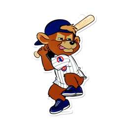 Chicago Cubs Laser Cut Logo Steel Magnet-Clark Batting    