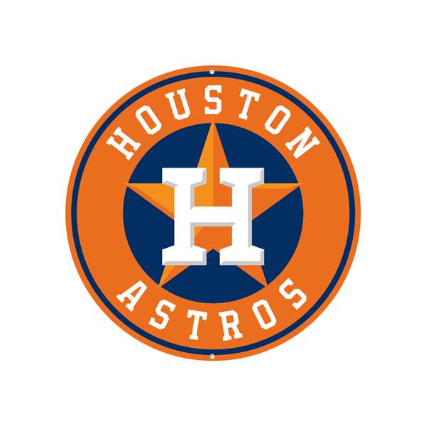 Houston Astros Laser Cut Steel Logo Spirit Size-Astros Orange