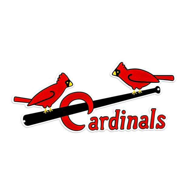 St Louis Cardinals Laser Cut Steel Logo Spirit Size-Vintage 2 Birds on Bat