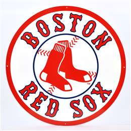 Boston Red Sox Laser Cut Steel Logo Statement Size-Circle Logo   