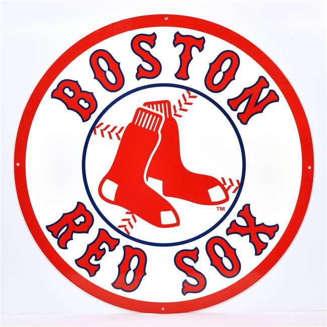 Boston Red Sox Laser Cut Steel Logo Statement Size-Circle Logo   