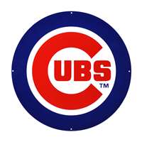 Chicago Cubs Laser Cut Steel Logo Statement Size-Primary Logo   