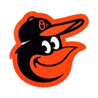 Baltimore Orioles Laser Cut Steel Logo Statement Size- Orioles Bird Head                                