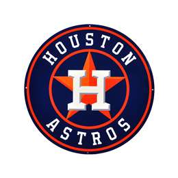 Houston Astros Laser Cut Steel Logo Statement Size-Navy Logo                             