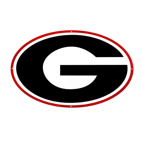Georgia Bulldogs Laser Cut Steel Logo Statement Size-Primary Logo   