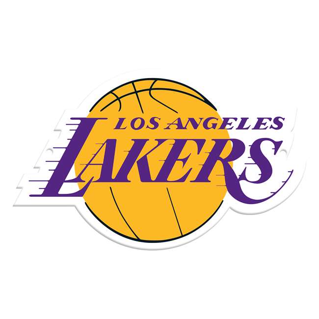 Los Angeles Lakers Laser Cut Steel Logo Spirit Size-Primary Logo