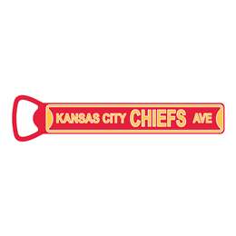 Kansas City Chiefs  Steel Bottle Opener 7" Magnet   