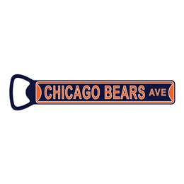 Chicago Bears Steel Bottle Opener 7" Magnet-CHICAGO BEARS AVE   