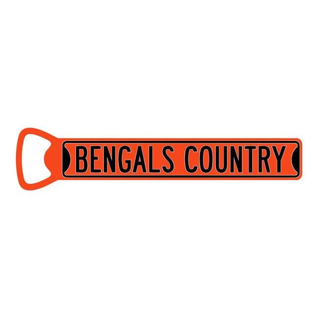 Cincinnati Bengals  Steel Bottle Opener 7 Inch Magnet