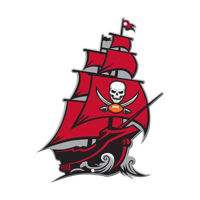 Tampa Bay Bucs Laser Cut Steel Logo Spirit Size-Pirate Ship Logo