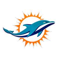 Miami Dolphins Laser Cut Steel Logo Statement Size-Primary Logo   