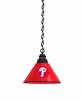 Philadelphia Phillies Pendant Light with Black Fixture