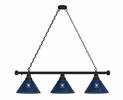 Houston Astros 3 Shade Billiard Light with Black Fixture