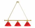 St. Louis Cardinals 3 Shade Billiard Light with Brass Fixture
