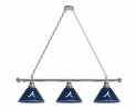 Atlanta Braves 3 Shade Billiard Light with Chrome FIxture