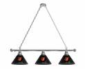 Baltimore Orioles 3 Shade Billiard Light with Chrome FIxture