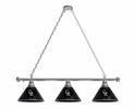 Colorado Rockies 3 Shade Billiard Light with Chrome FIxture