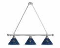 Milwaukee Brewers 3 Shade Billiard Light with Chrome FIxture