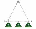 Oakland Athletics 3 Shade Billiard Light with Chrome FIxture