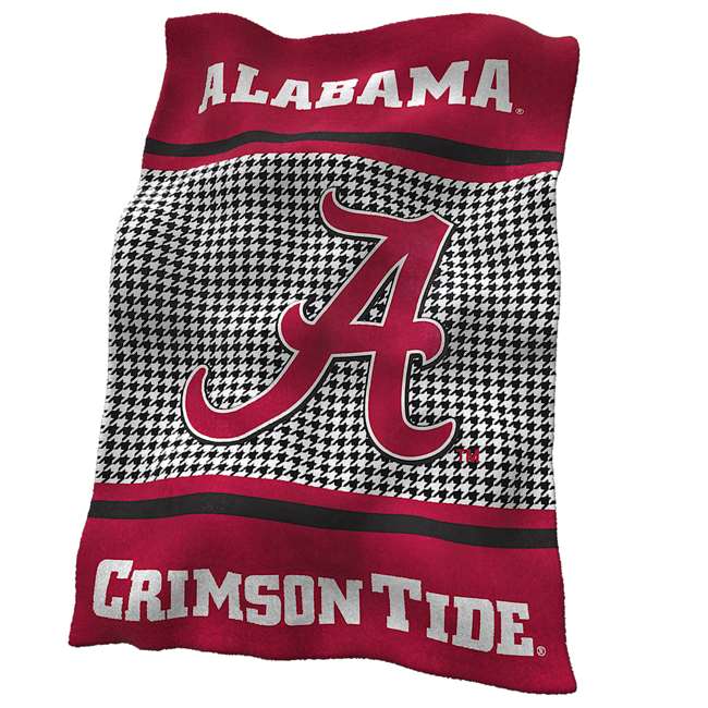 University of Alabama Crimson Tide HoundstoothUltrasoft Plush Blanket 84 X 54 Inches