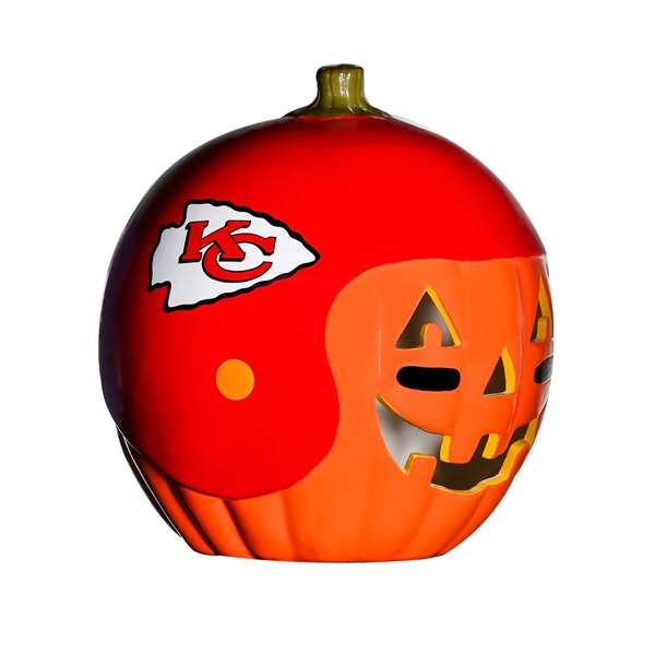 Kansas City Chiefs Ceramic Pumpkin Helmet