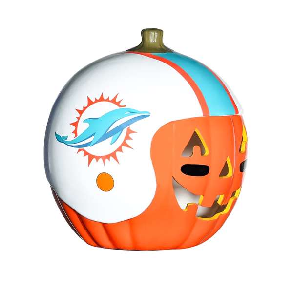 Miami Dolphins Ceramic Pumpkin Helmet