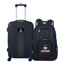 Connecticut UConn Huskies Premium 2-Piece Backpack & Carry-On Set L108