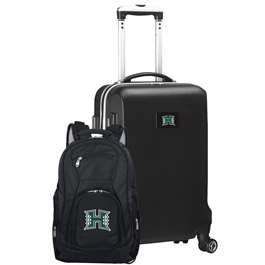 Hawaii Warriors Deluxe 2 Piece Backpack & Carry-On Set L104