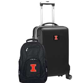 Illinois Fighting Illini Deluxe 2 Piece Backpack & Carry-On Set L104