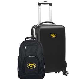 Iowa Hawkeyes Deluxe 2 Piece Backpack & Carry-On Set L104