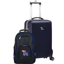 Kansas Jayhawks Deluxe 2 Piece Backpack & Carry-On Set L104