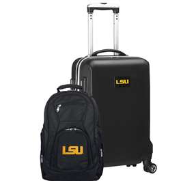 LSU Tigers Deluxe 2 Piece Backpack & Carry-On Set L104