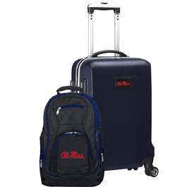 Mississippi Ole Miss Rebels Deluxe 2 Piece Backpack & Carry-On Set L104