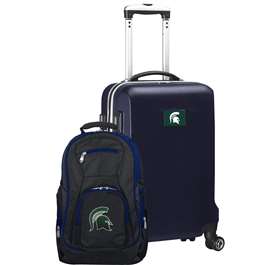 Michigan State Spartans Deluxe 2 Piece Backpack & Carry-On Set L104