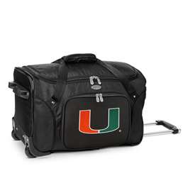 Miami Hurricanes 22" Wheeled Duffel Bag L401