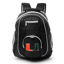Miami Hurricanes 19" Premium Backpack W/ Colored Trim L708
