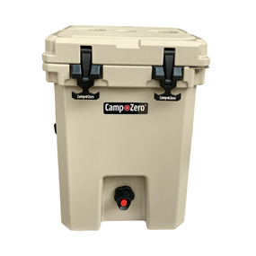 CAMP-ZERO 5.28 Gallon, 21 Quart Rotomolded Premium Beverage Cooler | Beige    