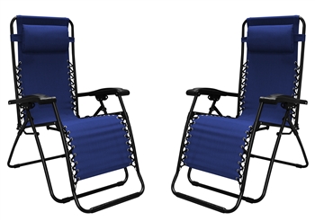 Caravan Infinity Zero Gravity Chair Blue (2pk)