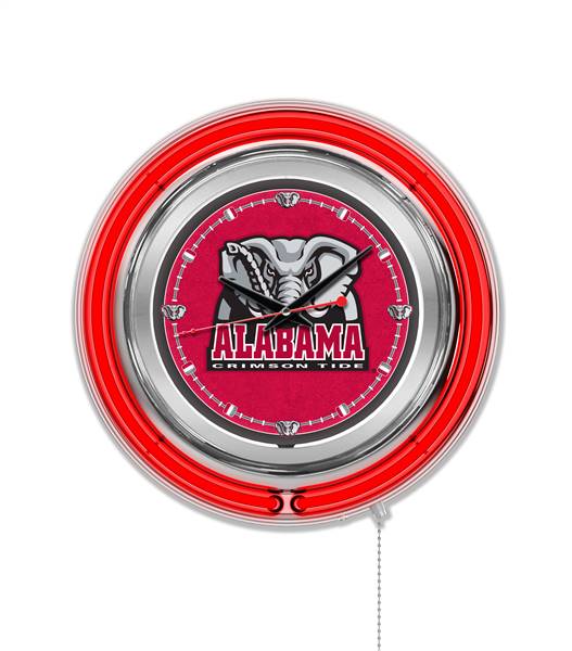 University of Alabama (Elephant)  15 inch Double Neon Wall Clock