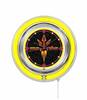 Arizona State University (Pitchfork) 15 inch Double Neon Wall Clock