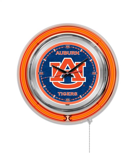 Auburn University 15 inch Double Neon Wall Clock