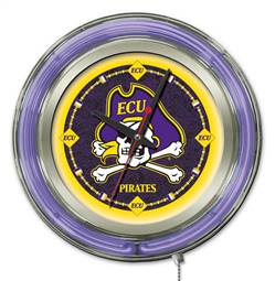 East Carolina University 15 inch Double Neon Wall Clock