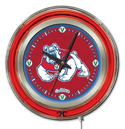 Fresno State University 15 inch Double Neon Wall Clock