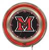 Miami University (OH) 15 inch Double Neon Wall Clock